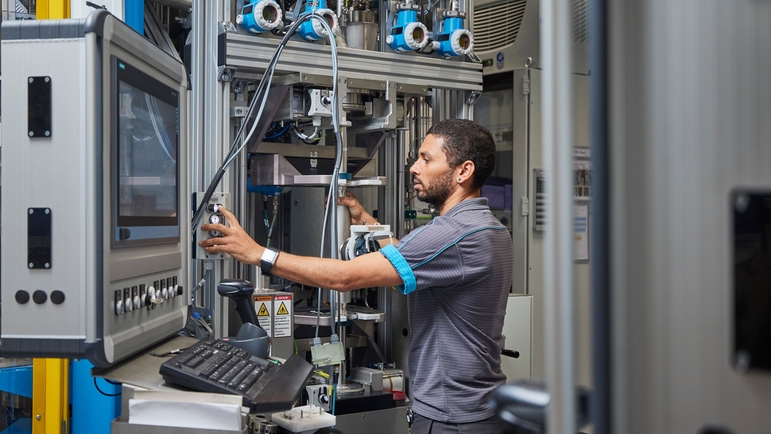 Calibration facility at Endress+Hauser Flow in Reinach, Switzerland.
