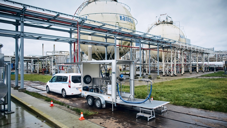 A mobile flow calibration rig on the way to the customer's plant.