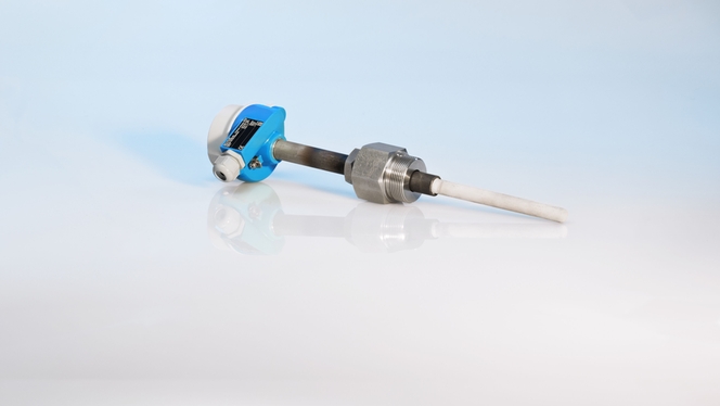 Thermometer with ceramic thermowell