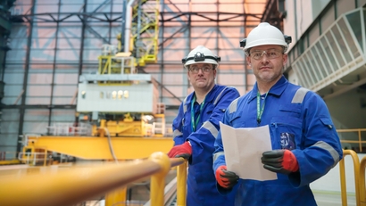 Two customers of Endress+Hauser in a power plant