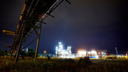 Chemical plant by night