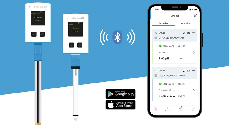 With Memobase Pro, you can connect your smartphone to two Liquiline Mobile devices at the same time.